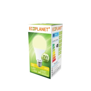 Bec LED Ecoplanet, E27, 7W (60W), 630 LM, A+, lumina calda 3000K, Mat Bec LED Ecoplanet, E27, 7W (60W), 630 LM, A+, lumina calda 3000K, Mat