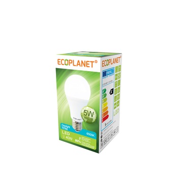 Bec LED Ecoplanet, E27, 5W (40W), 450 LM, F, lumina rece 6500K, Mat Bec LED Ecoplanet, E27, 5W (40W), 450 LM, F, lumina rece 6500K, Mat