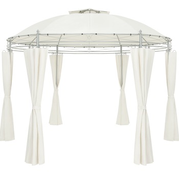 Pavilion EGO-Round, diametru 3.5 m, Bej, include pereti laterali Pavilion EGO-Round, diametru 3.5 m, Bej, include pereti laterali