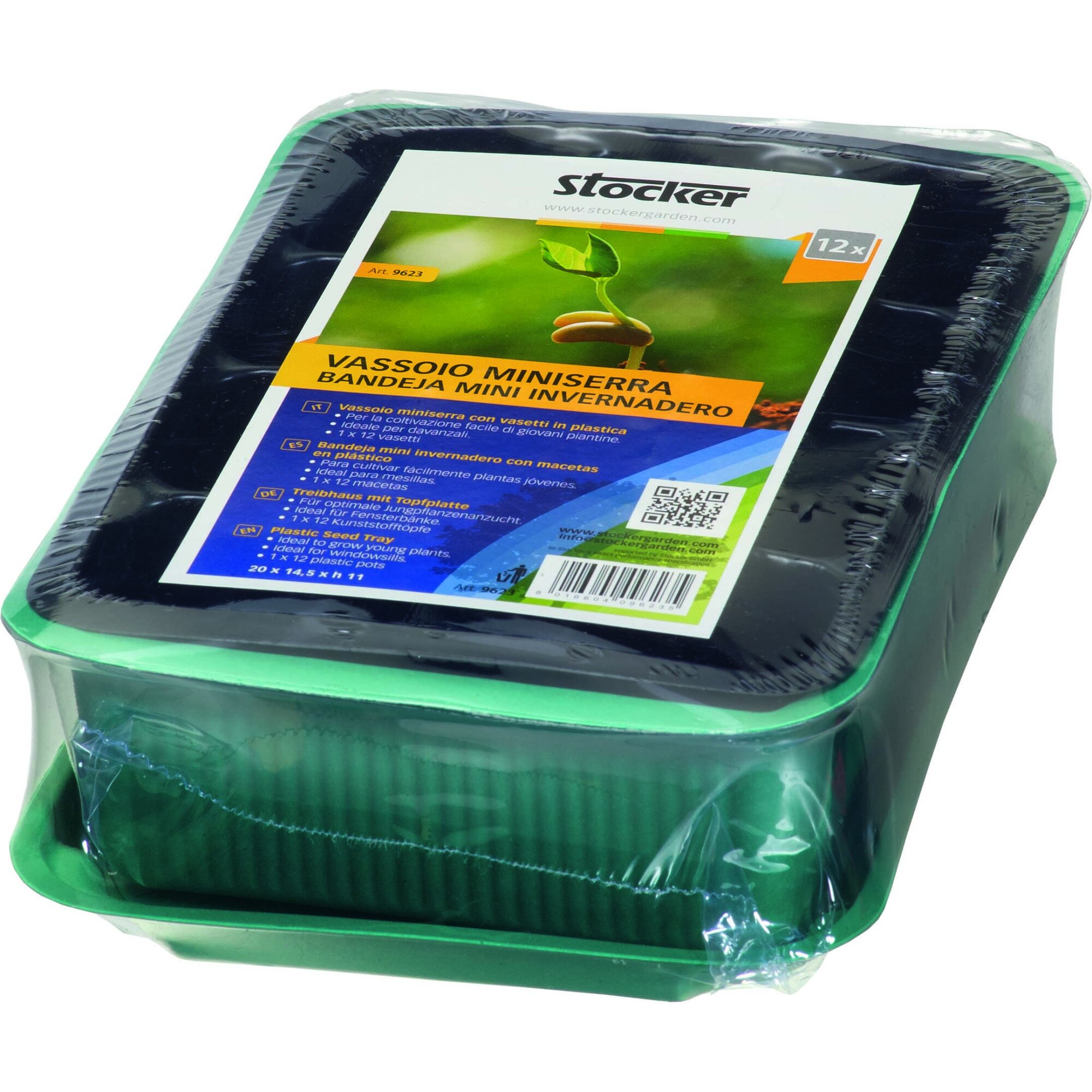 Tavita din plastic pentru semanat, pentru alveole 3 x 4 gauri, 20 x 14,5 x h 11 cm