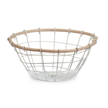 Bol pentru fructe Zeller, Metal, 24 x 11 cm, Alb Bol pentru fructe Zeller, Metal, 24 x 11 cm, Alb