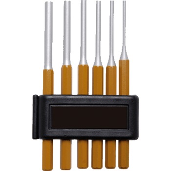 Set de 6 dornuri cilindrice cu cap drept Set de 6 dornuri cilindrice cu cap drept
