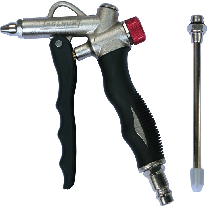 Pistol de suflat cu regulator de debit