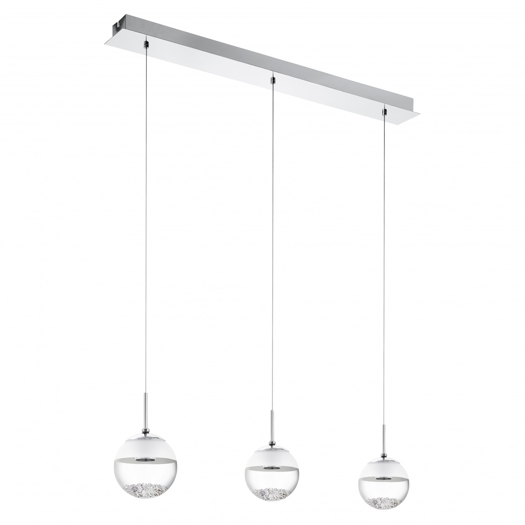 Lustra EGLO MONTEFIO 93784, LED 3x5W 1440lm, sticla/cristal