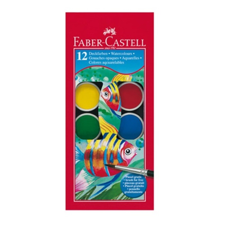 Faber-Castell, Акварелни бои, 12 броя, 30 мм