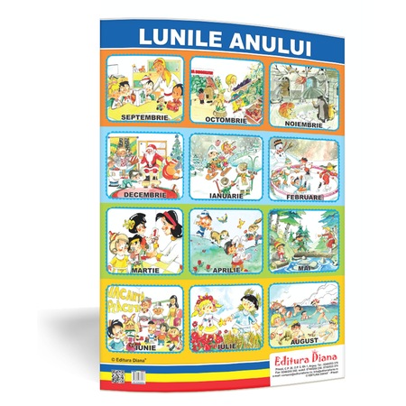 Lunile Anului Plansa Tematica 50x70 Emag Ro