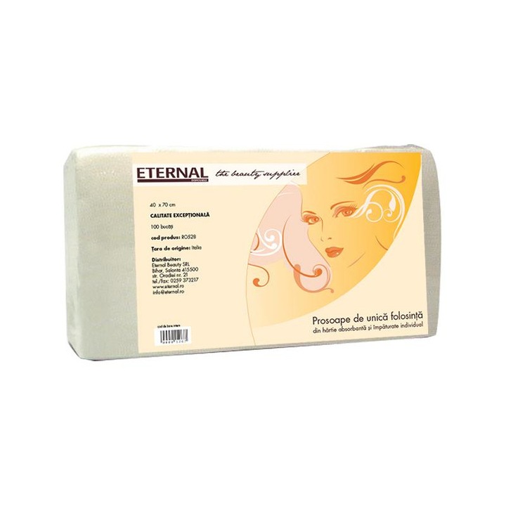 Set 100 de Prosoape de unica folosinta Eternal Disposable 40x70cm