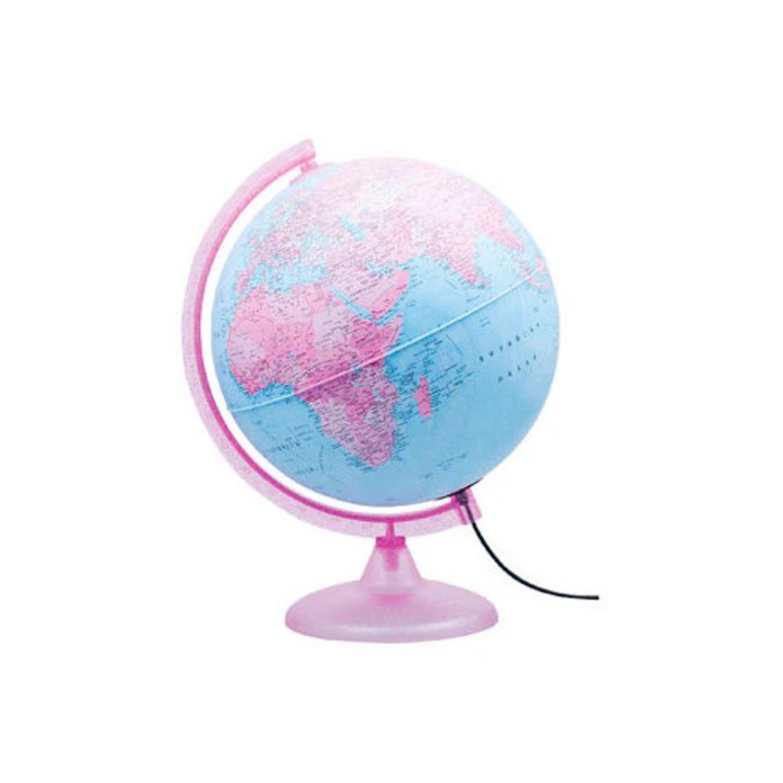 Glob luminos, Nova Rico, 25cm, Roz