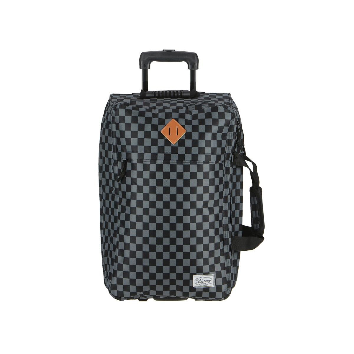 Troler Cabina, BESTWAY, Poliester, 2 Roti, F40217 - 53 cm, Negru/Gri