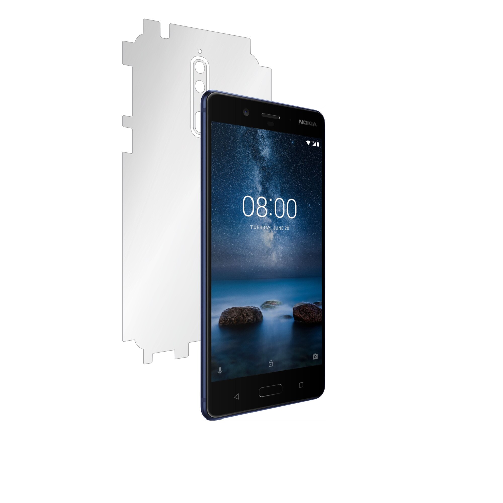 Folie Smart Protection Nokia 8 spate si laterale,protectie completa spate si laterale+Smart Spray®,Smart Squeegee® si microfibra incluse