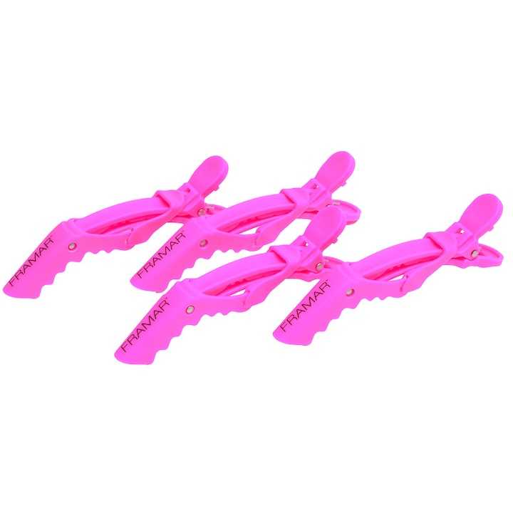 Set 4 clipsuri FRAMAR flexibile, pink