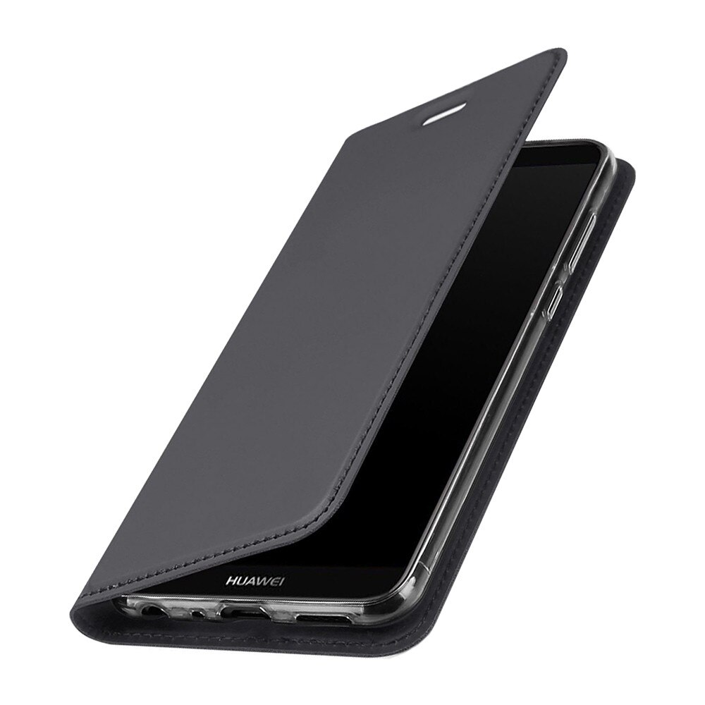 Husa Leather Flip DD, Huawei P Smart, Negru
