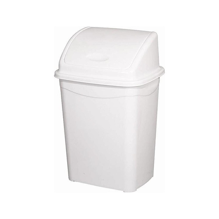 Planet Billenőfedeles szemetes kuka, műanyag, luxury fehér, 26 L