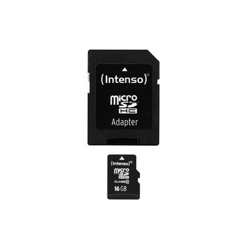 Card de memorie Intenso Micro SDHC 16gb Class10 + Adaptor Card de memorie Intenso Micro SDHC 16gb Class10 + Adaptor