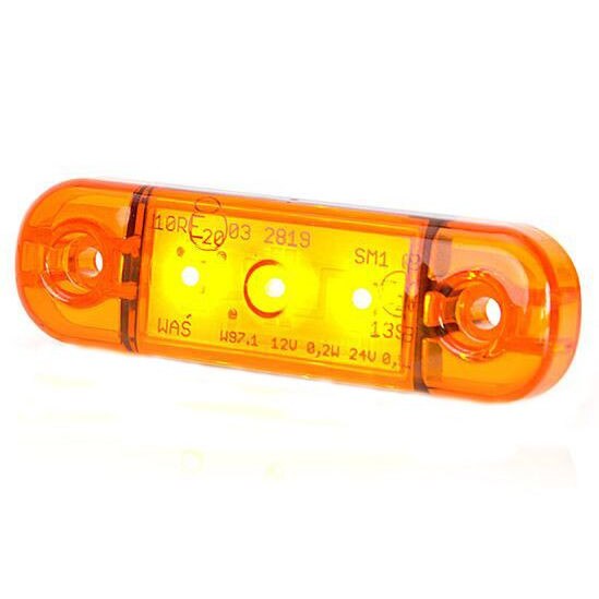 Lampa pozitie, portocaliu, 3 leduri, 12V-24V, slim