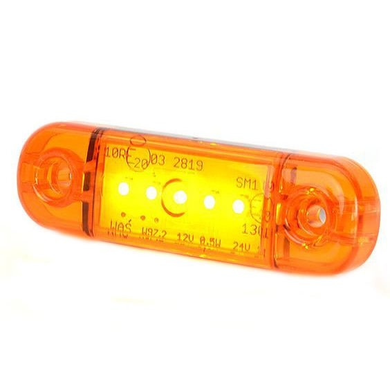 Lampa pozitie, portocaliu, 5 leduri, 12V-24V, slim