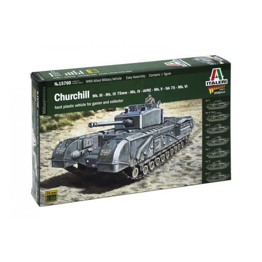 Kit tanc de asamblat Churchill 1:56