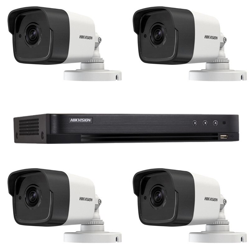 Sistem supraveghere video Hikvision full HD 4 camere