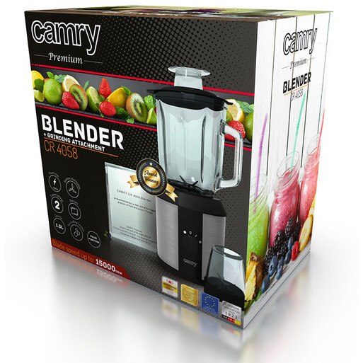 Blender Mixeur à Haute-Puissance 1,3L sans BPA 2 vitesses, Camry, CR 4058,  1500W, Argent - Blender - Achat & prix
