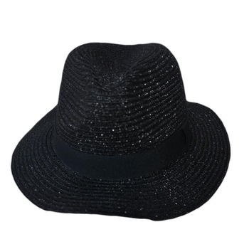 Palarie casual din material cu fir lucios, D&J Exclusive, Negru, Universal Palarie casual din material cu fir lucios, D&J Exclusive, Negru, Universal