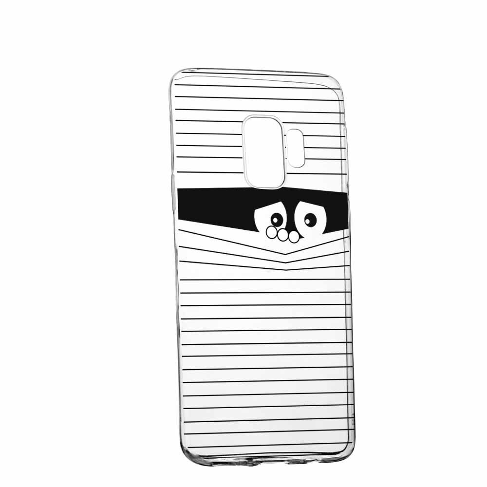 Husa Silicon, Transparent, Slim, Look Black, Samsung J4 2018