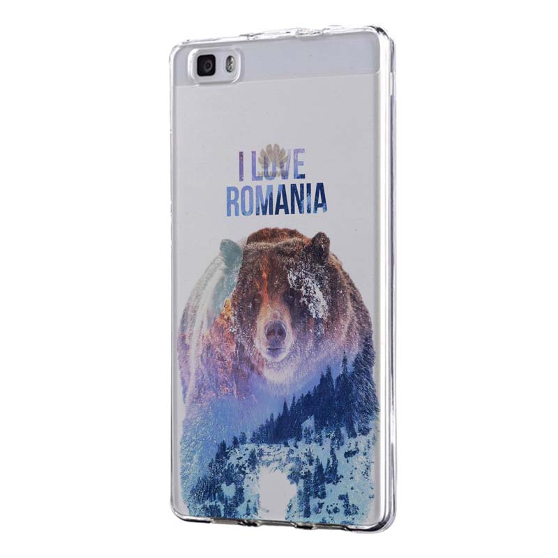 Husa Silicon, Transparent, Slim, I Love Romania, Huawei Nova 2S
