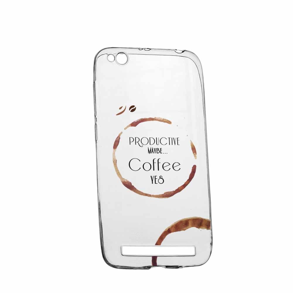 Husa Silicon, Transparent, Slim, Coffee, Xiaomi Redmi 4A