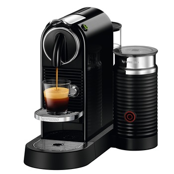 Espressor Nespresso by De'Longhi CitiZ & Milk Black, 19 bari, 1710 W, 1 l, Negru + 14 capsule cadou Espressor Nespresso by De'Longhi CitiZ & Milk Black, 19 bari, 1710 W, 1 l, Negru + 14 capsule cadou