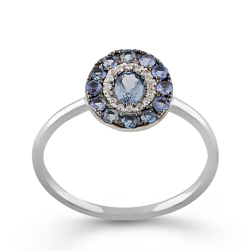 Inel Deruvo Aur 18k Diamante, Safire, 51 R32953-W