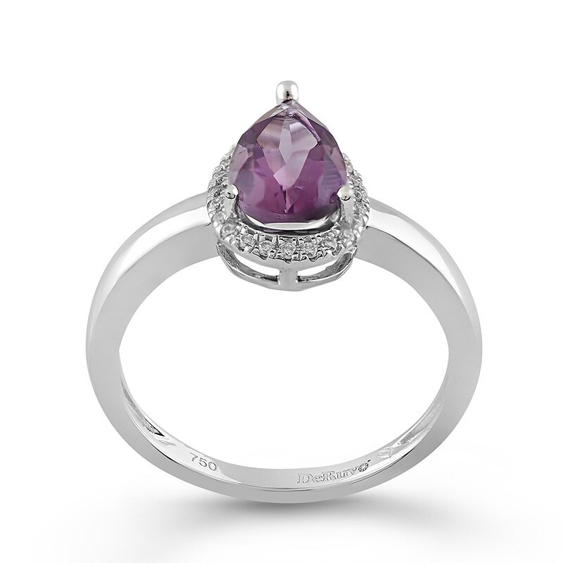 Inel Deruvo Aur 18k Diamante, Ametist, 53 R29207B-W