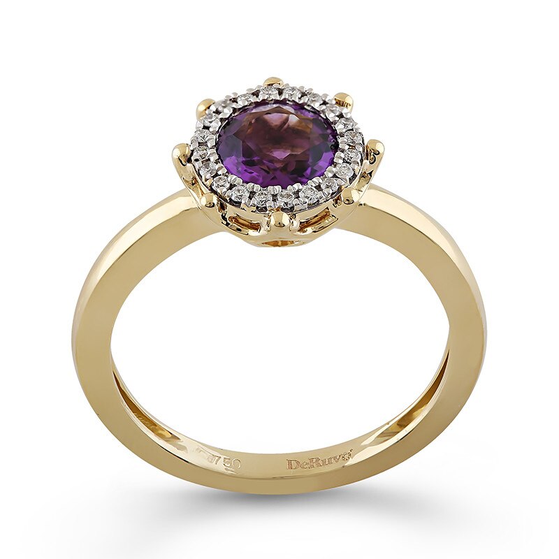 Inel Deruvo Aur 18k Diamante, Ametist, 52 R33767-Y