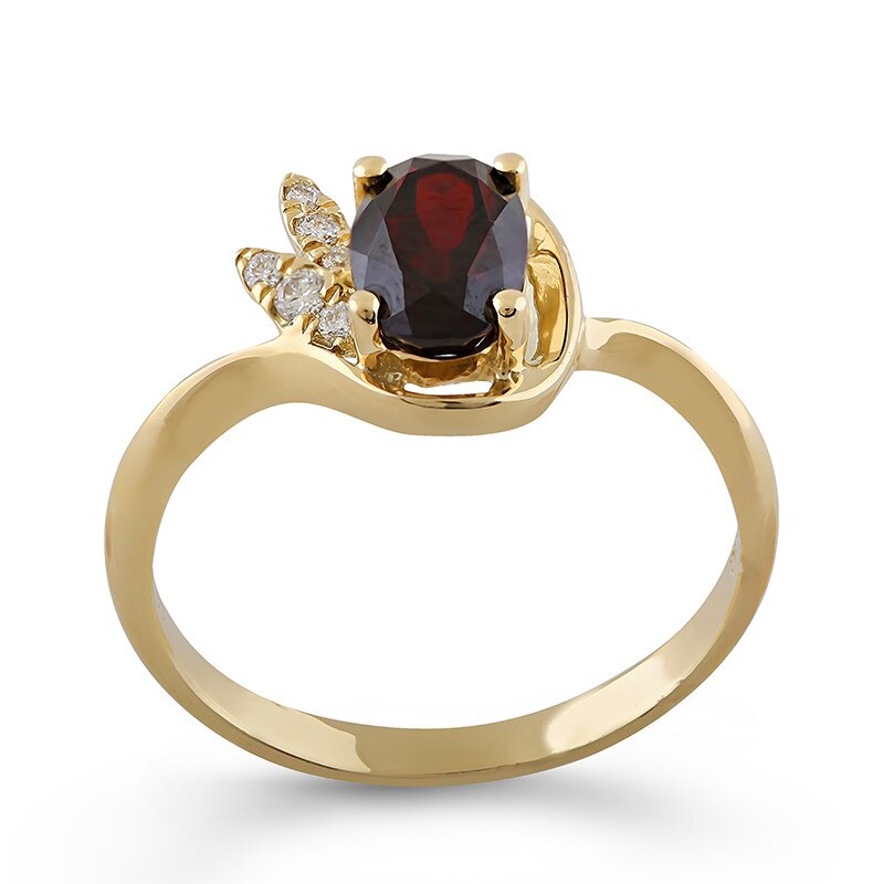 Inel Deruvo Aur 18k Diamante, Granat, 54 R30299-Y