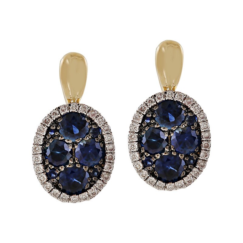 Cercei Deruvo Aur 18k Diamante, Safire E31715R-Y