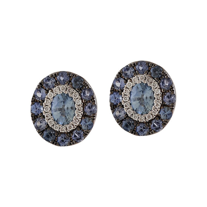 Cercei Deruvo Aur 18k Diamante, Safire E32953P-W