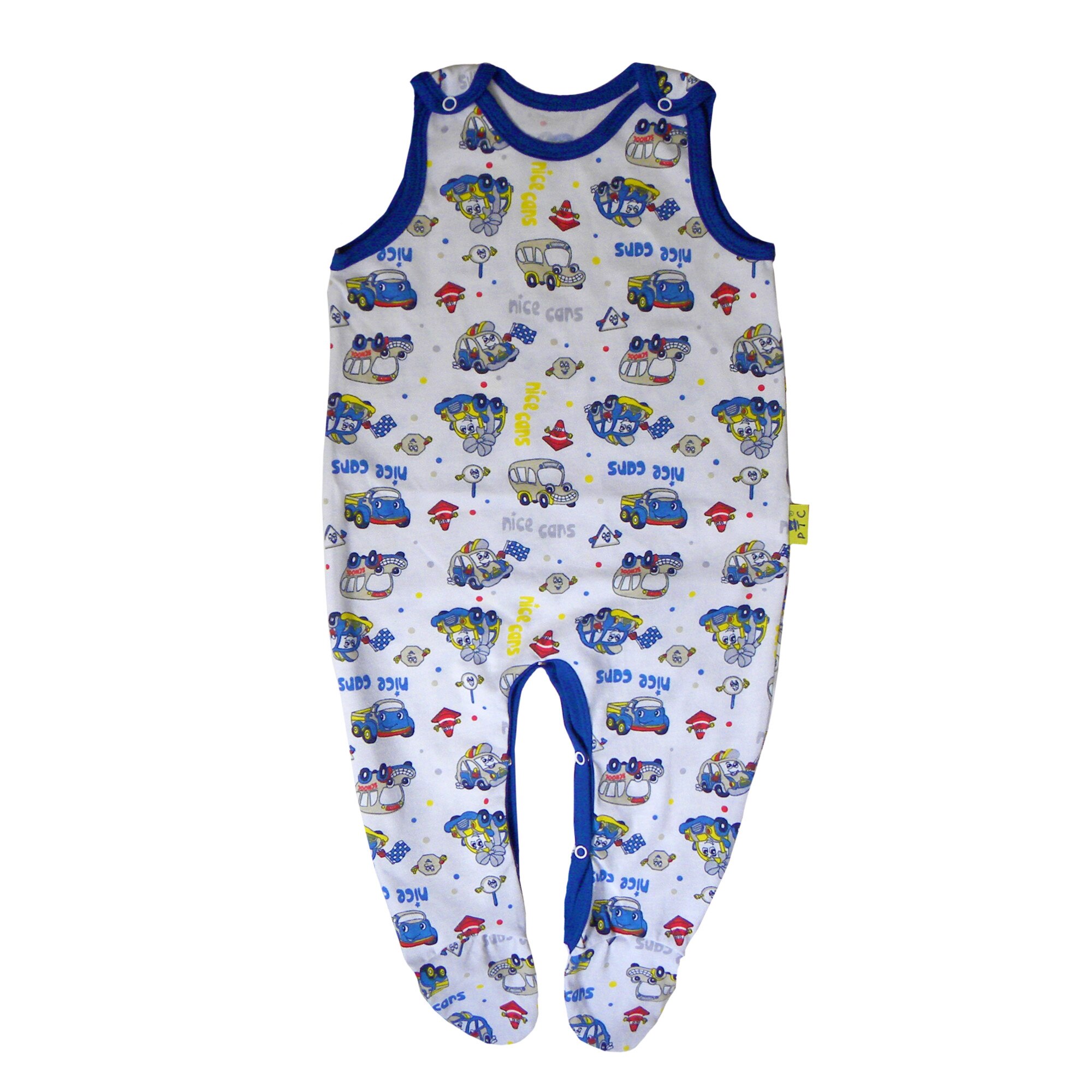 Salopeta Piticot SAL B1 tip maiou cu botosei, masinute, 74 cm