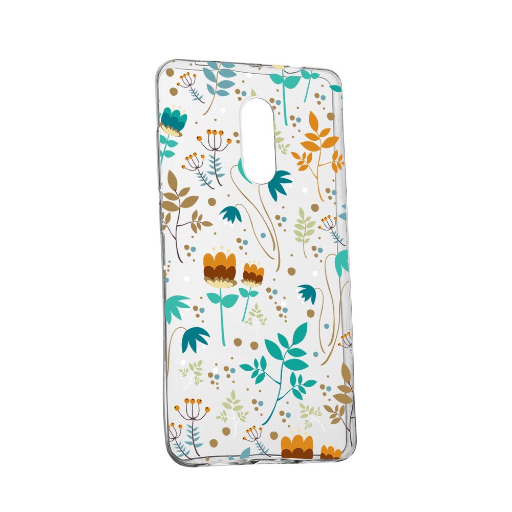 Husa Silicon, Transparent, Slim, Spirng Flowers, Nokia 6 2018