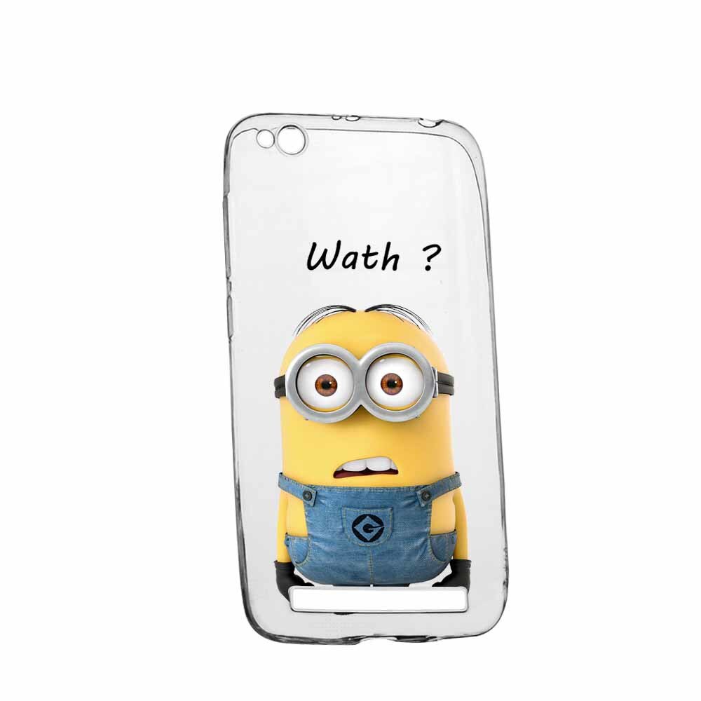 Husa Silicon, Transparent, Slim,Minion WTF, Xiaomi Redmi 4A