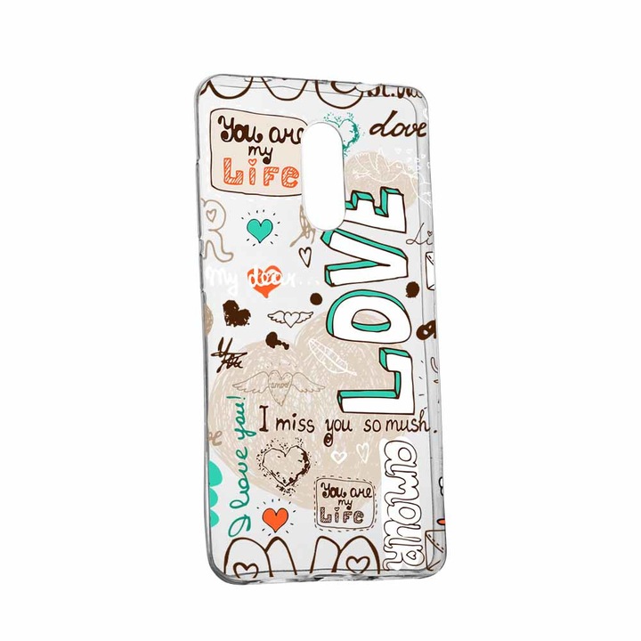 Силиконов калъф, прозрачен, тънък, I Love You, Asus Zenfone 3 LASER / ZC551KL