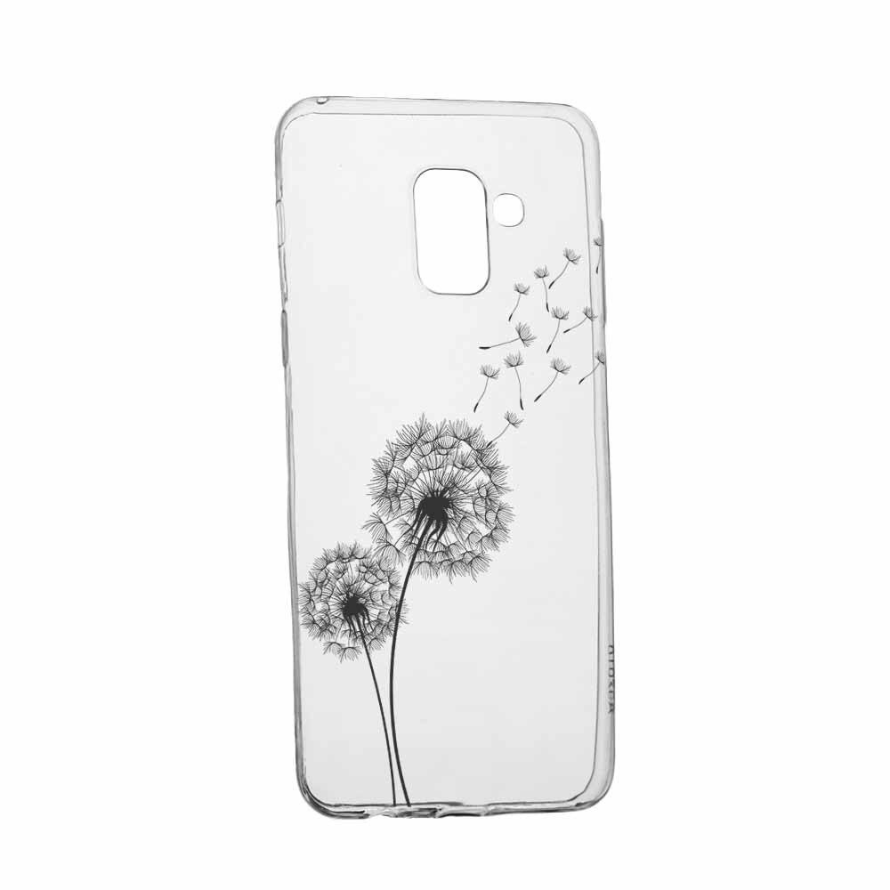 Husa Silicon, Transparent, Slim, Dandelion, Samsung J6 2018