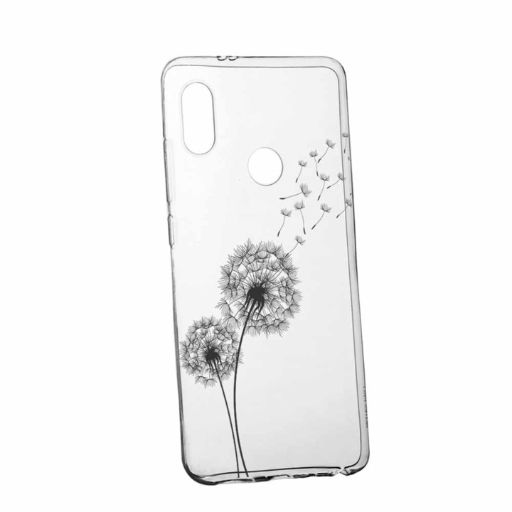 Husa Silicon, Transparent, Slim, Dandelion, Huawei P20 Lite