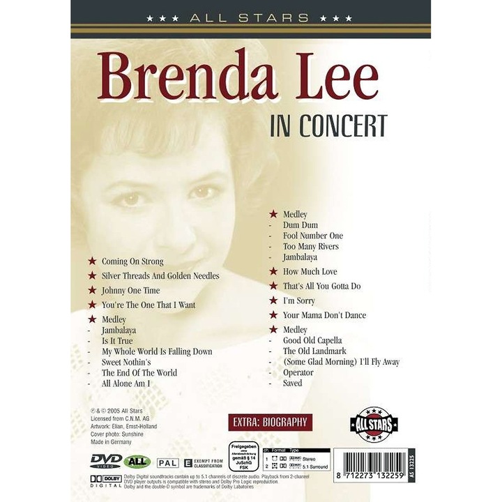 Brenda Lee - I'm Sorry - 1DVD
