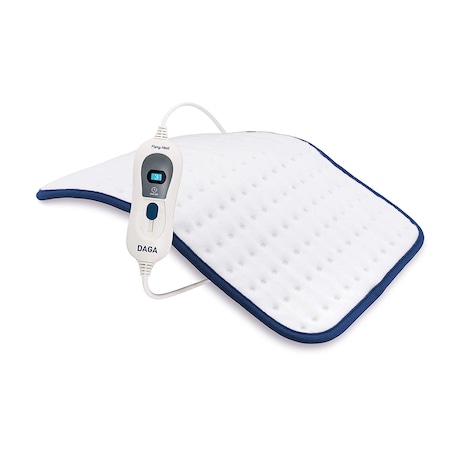 Perna electrica Daga TF 350 Textil Basic,100 W, 3 trepte temperatura, incalzire rapida, oprire automata dupa 90 min., Led luminos, dim: 40 x 30 cm, Alb/Albastru