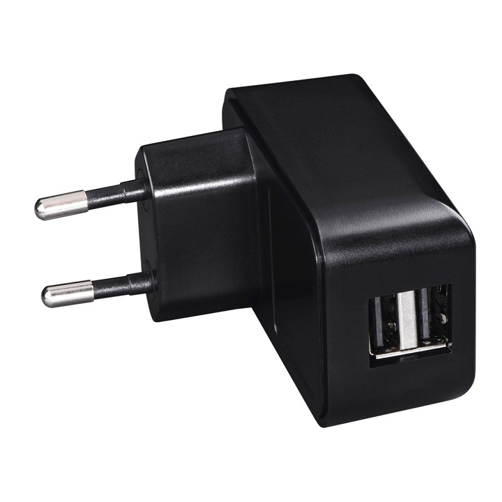 Мрежово зарядно устройство Hama, 2xUSB, 2.1A, Черно