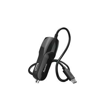 Incarcator auto Hama micro USB, 1A, Negru Incarcator auto Hama micro USB, 1A, Negru