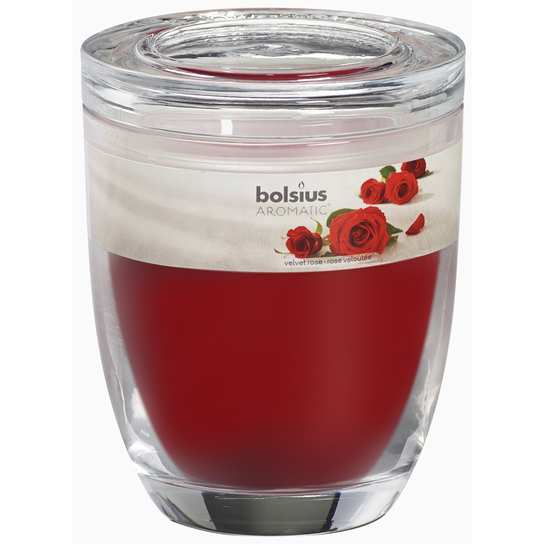 Lumanare parfumata in pahar Maxi - Bolsius Trandafir (103625830381)