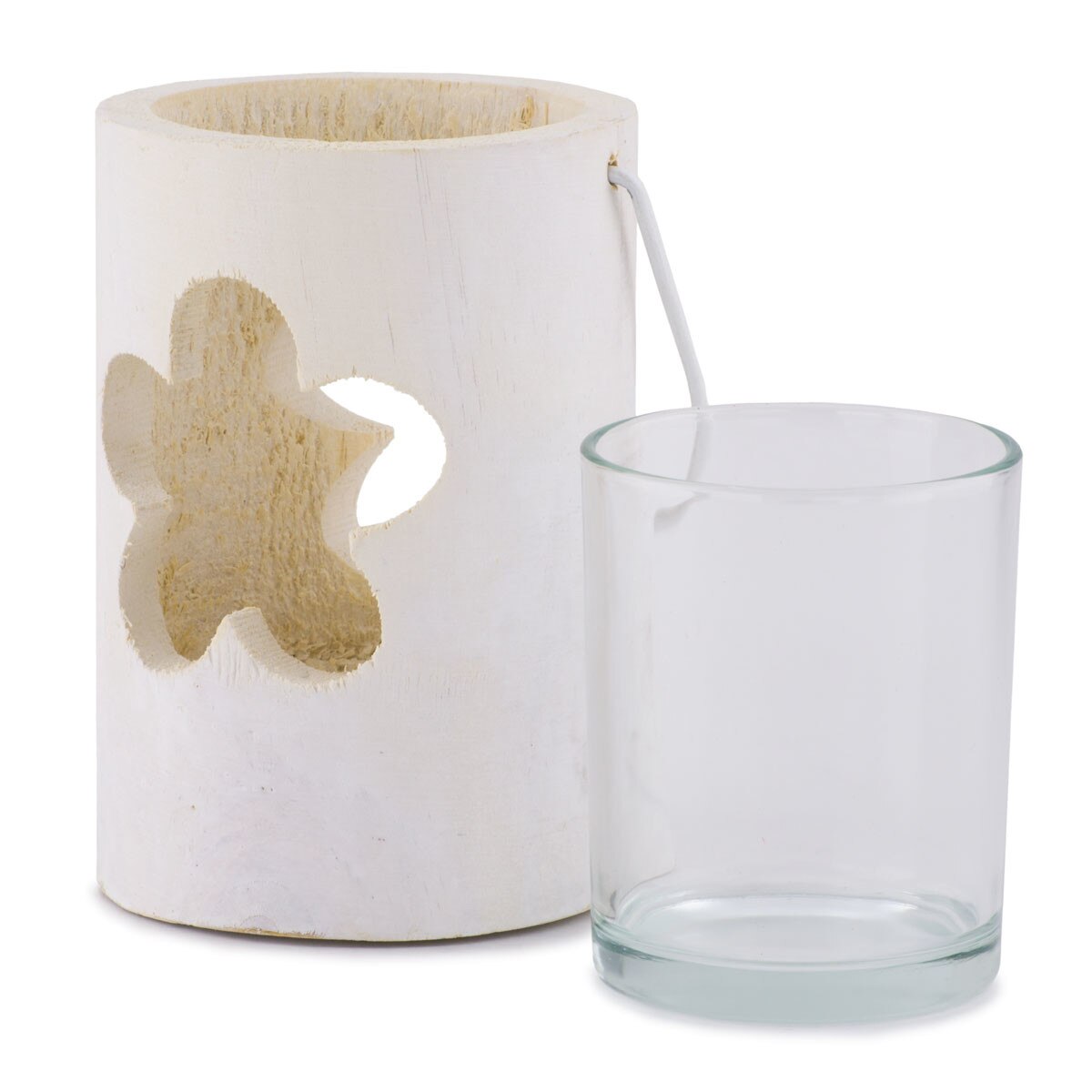 Felinar floare, alb, 13.5 cm