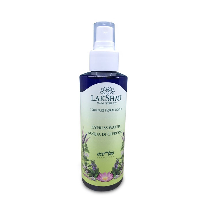 Apa florala de chiparos, Lakshmi, 125 ml, hidrosol natural