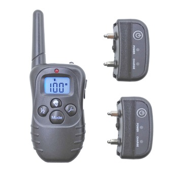 Zgarda dresaj pentru doi caini, cu incarcator, Vibratie, Electrosoc, waterproof Zgarda dresaj pentru doi caini, cu incarcator, Vibratie, Electrosoc, waterproof