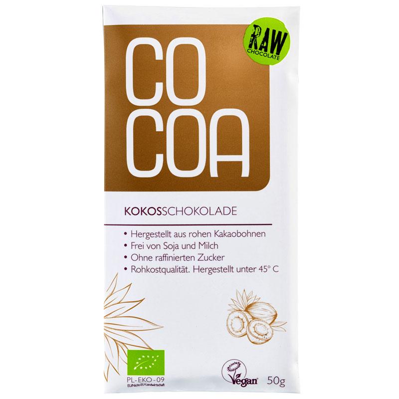 Ciocolata raw cu lapte de cocos ECO 50 g - Cocoa