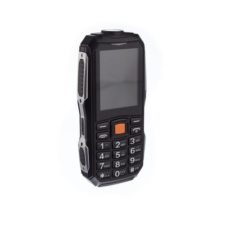 Telefon rezistent dual sim, baterie puternica 13000 mAh, display color, lanterna, militar